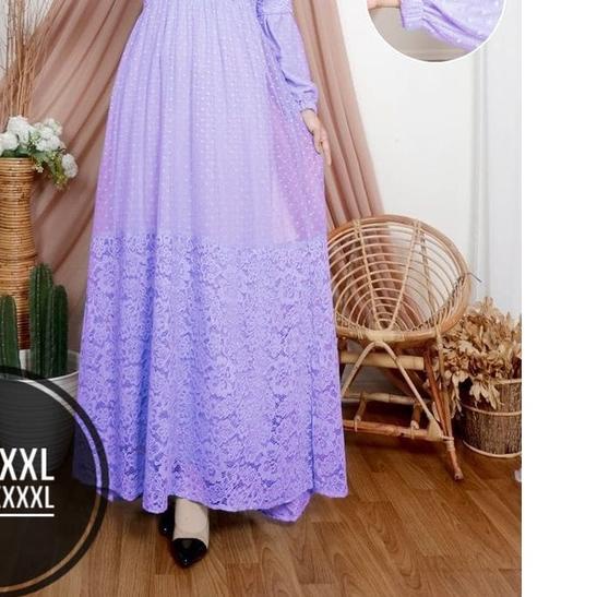 ☛ Dress brukat super jumbo - Baju gamis brukat full mix tile terbaru ld 100 110 120 130 140 ukuran L