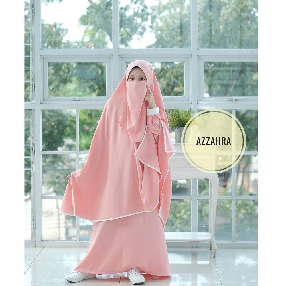 [SKU : BZ0LR] Azzahra Syari + Jilbab Free Cadar 8-10 Tahun Gamis Anak Perempuan 2020 / Gamis Murah