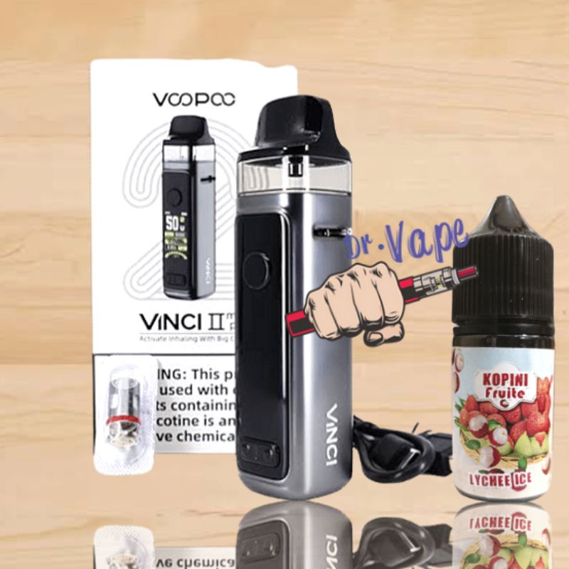 Elektronik viral Vhirall othentheek elektronik mini awto manwal ashap kheboul Fullset Bonus Lanyar   Vincii - II 50w-1500mAh Authentic