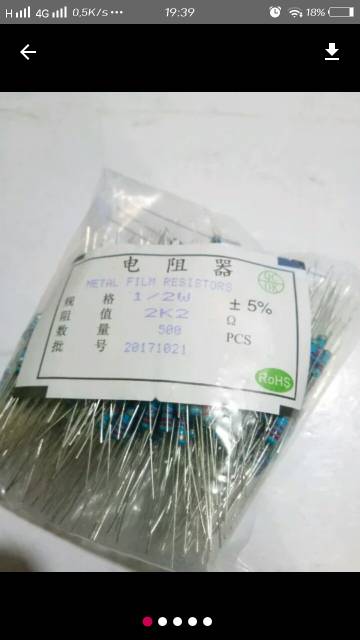 Resistor (R) 1/2 watt 1 pack