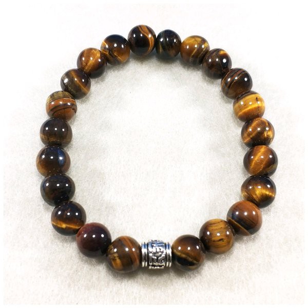 GELANG NATURAL TIGER EYE BIDURI SEPAH 10MM BEST BRACELET PREMIUM COLLECTION DENGAN PERAK 925