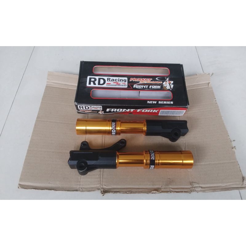 Bottom Skok Depan / Tabung Skok Depan Model Up Side Down CNC Jupiter MX / Vario 110 Gold / Hitam RD 
