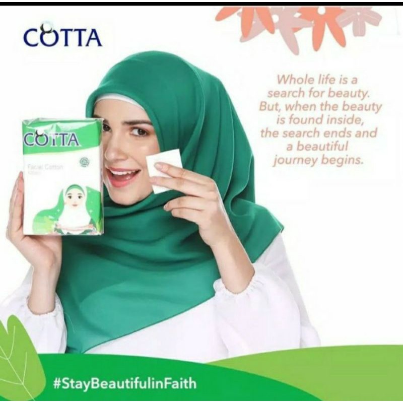 Cotta Japan Facial Catton isi 100pcs Kapas Facial kecantikan Pembersih Wajah / Kapas Serbaguna