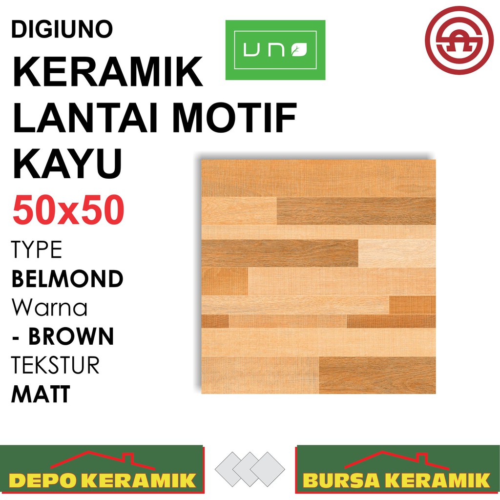 keramik lantai motif kayu 50x50 belmond brown   digiuno