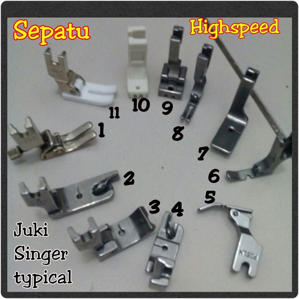 Sepaket 11 Sepatu Untuk Mesin Jahit Highsped Atau Industri Shopee Indonesia