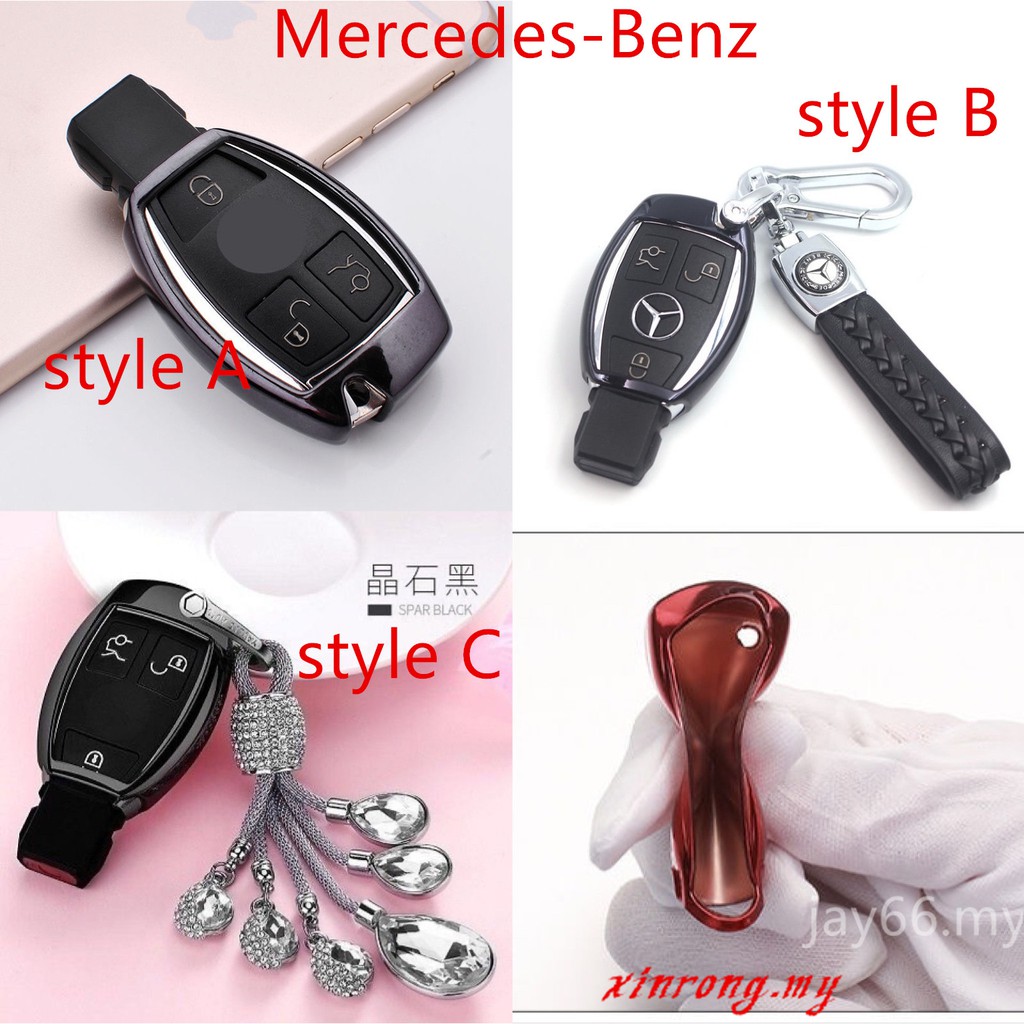 Cover Kunci Mobil Bahan Tpu Untuk Mercedes Benz A / C / E / G / S / Sl / Cla / Cls / Clkla