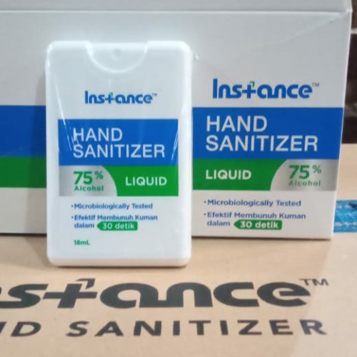 INSTANCE HAND SANITIZER Spray 18 ML LIQUID Alkohol 75% Kemasan Kantong POCKET SIZE 18ML GARANSI ASLI