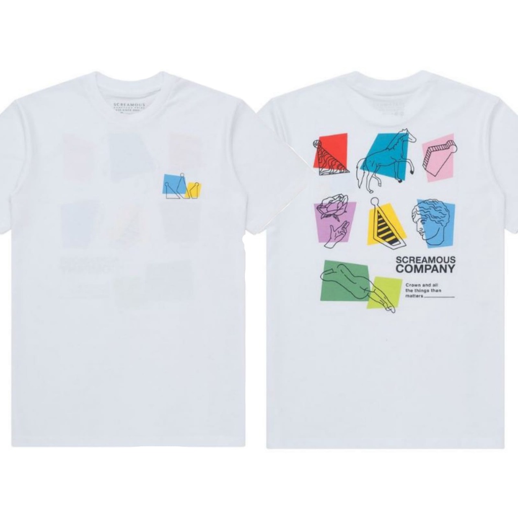 kaos distro screamous pakaian remaja tangan pendek pria wanita unisex