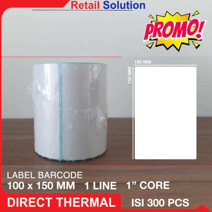 

(BISA COD) Stiker Label Thermal Resi AWB 100x150 / 100 x 150 / 100x150mm Isi 300 BERGARANSI Kode 503