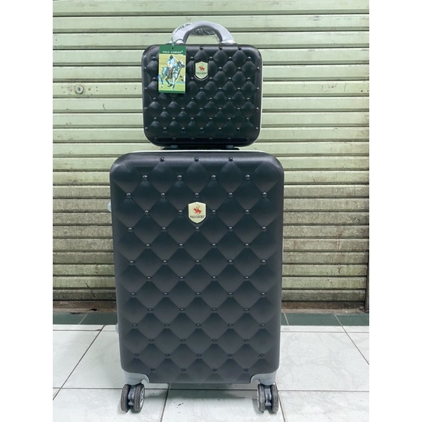 Koper fiber polos Polo Garden 24 inch koper besar expander roda 4 putar travelling kunci nomer trave
