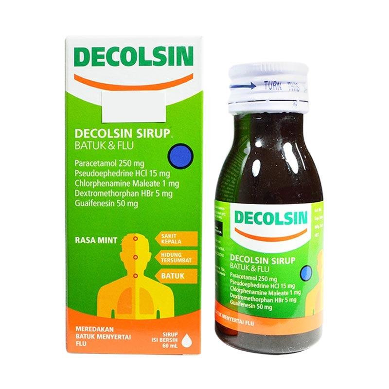 DECOLSIN BATUK PILEK SIRUP 60 ML MELEGAKAN HIDUNG TERSUMBAT