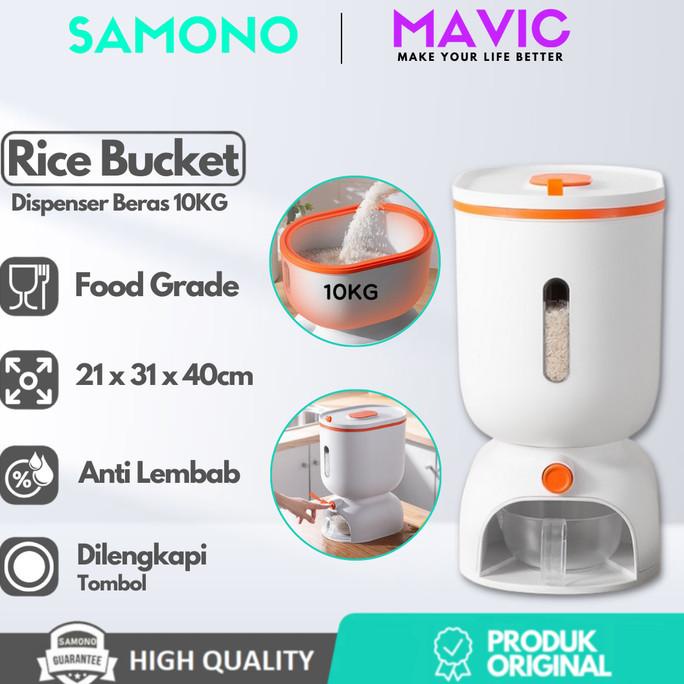 Jual Samono Dispenser Tempat Penyimpanan Kotak Beras Rice Box Kg Srb Shopee Indonesia