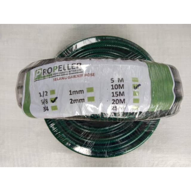 SELANG ANTI LUMUT/SELANG AIR/SELANG HIJAU/SELANG GARDEN PROPELER 5/8&quot; 10M
