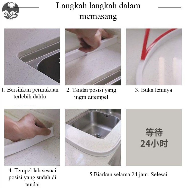 Pembatas Air Kamar Mandi Washtafel Bahan Silikon Seal Pembatas