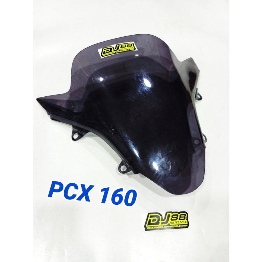 Windshield PCX 160 SMOKE jenong visor PCX160 tameng kaca depan