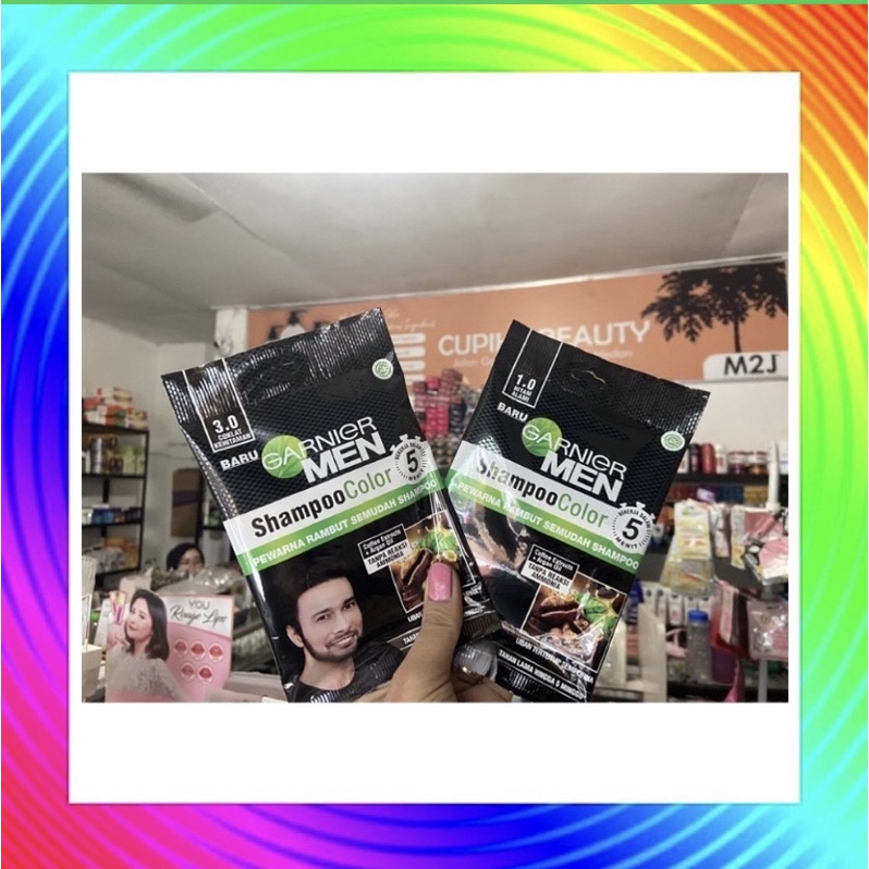 [ci,ix] [ Sachet ] baru ! garnier men shampo color -- garnier men cat rambut shampo