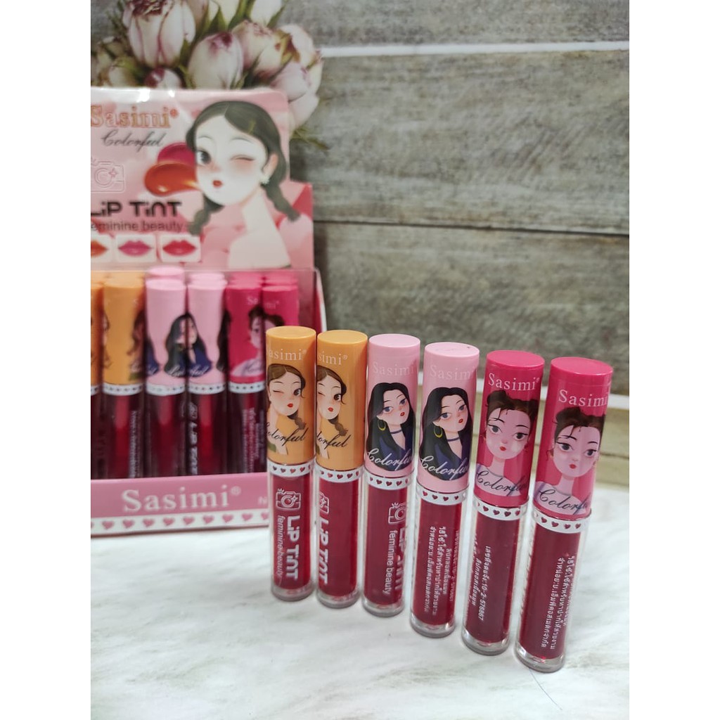 ( 6 PCS ) LIPTINT SASIMI Feminine Beauty LIP TINT S867