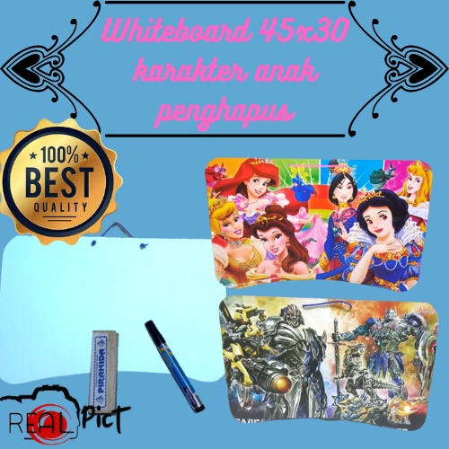 

Papan Tulis Anak Karakter free Penghapus & spidol