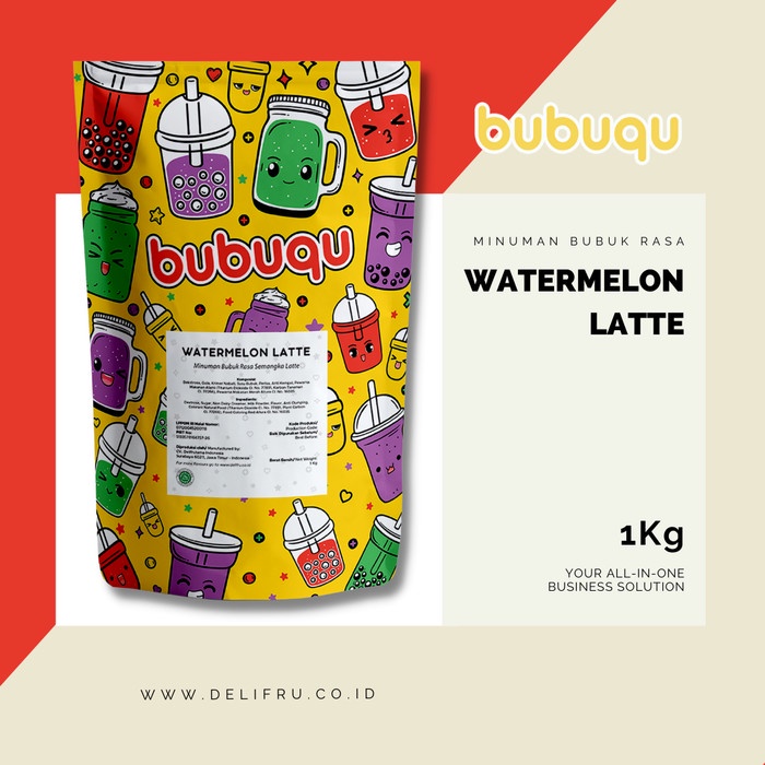 

BUBUQU WATERMELON LATTE POWDER DRINK - MINUMAN BUBUK SEMANGKA SUSU