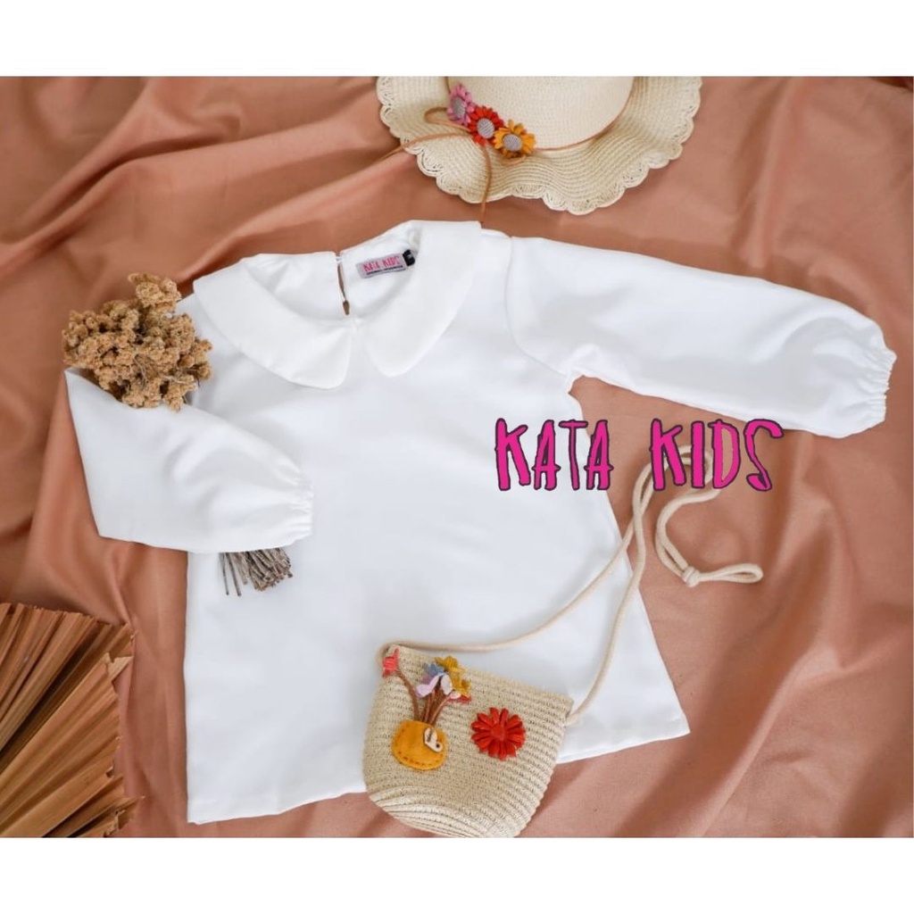 KATA KIDS OUTFIT Blouse Putih Anak Perempuan Muslim Original by Kata Kids