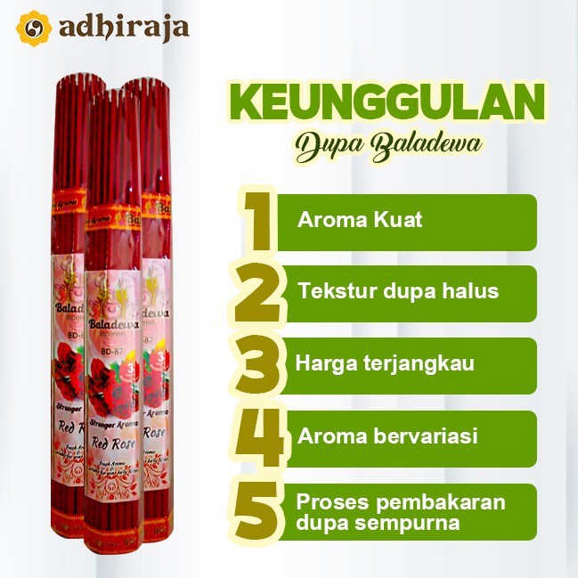 Dupa/ Hio Wangi Harum Baladewa 3 jam 61 batang Red Rose merah