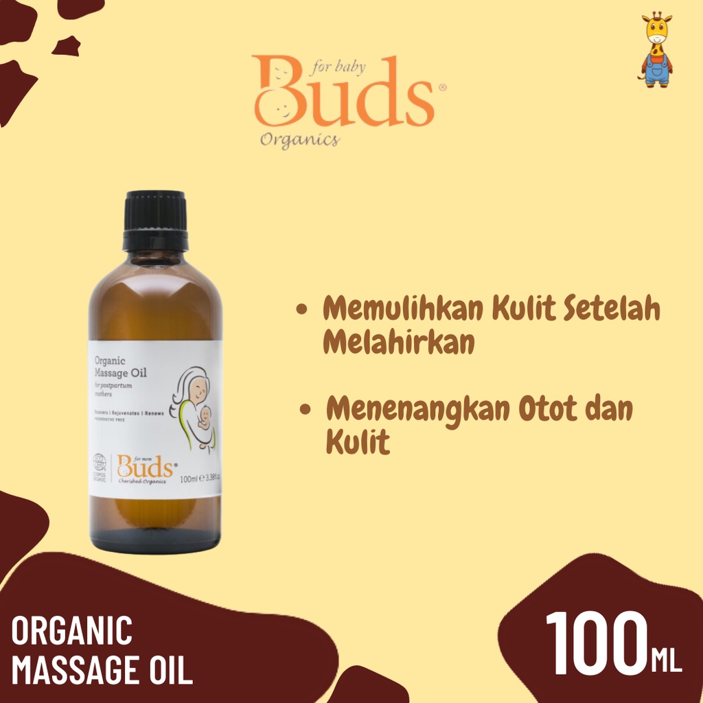 BUDS Cherished Organic Massage Oil For Postpartum Mother 100ml