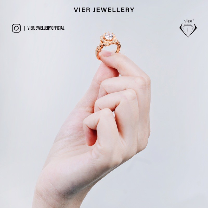 Vier Jewellery Wynn Edition Ring 8629 / cincin size 9 crystal zirconia