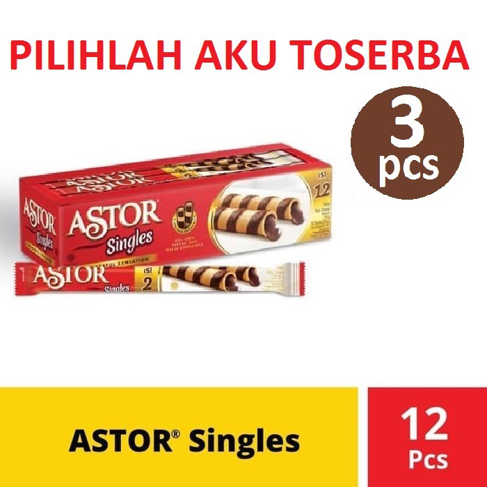 ASTOR Singles, 1 box isi 12 pcs (HARGA PAKET ISI 3 BOX)