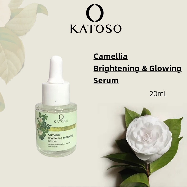 BPOM Katoso Camellia Brightening &amp; Glowing Serum | 20ml Niacinamide Whitening Moisturizing Essence Serum