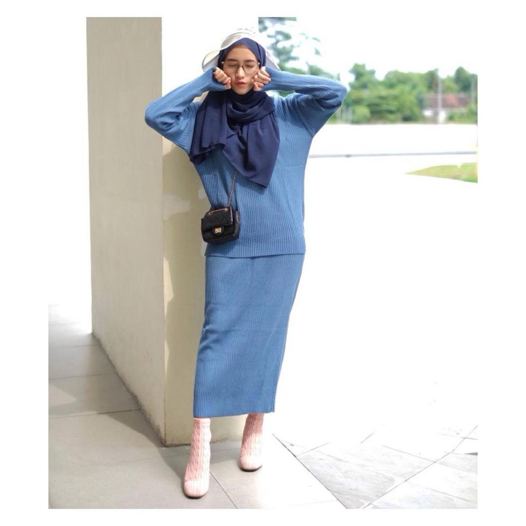 rajut premium, rok span rajut, rok rajut, rok knit rajut premium ALLSIZE BY GALLERAJ.ID