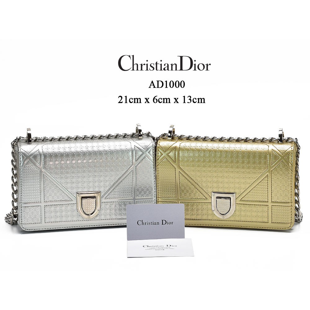 Tas Dior Diorama Small Perforated Metallic  Semprem AD1000