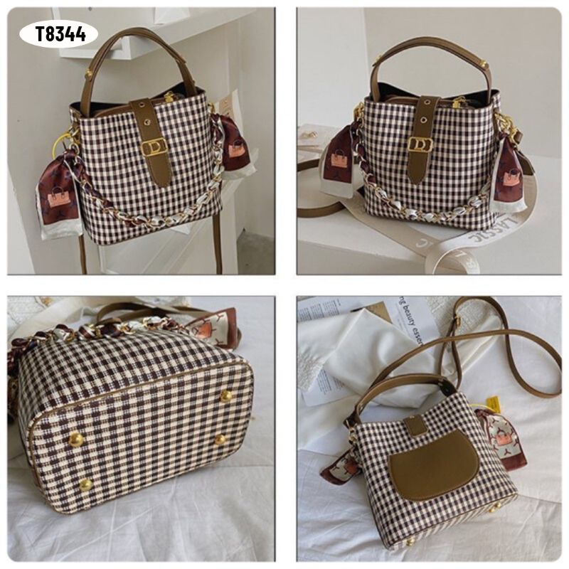 [IMPORT] T8344 - TAS SELEMPANG WANITA FASHION IMPORT - 76BAGSTORE