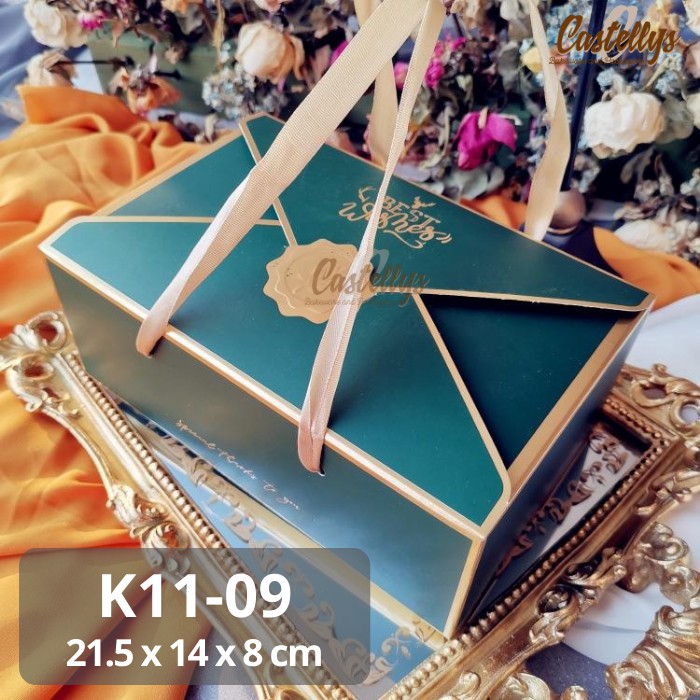 10pcs Kotak Dus Box Kue K11-09 Nastar Bolu Spiku Mooncake Roti Cookies Hampers Lebaran Idul Fitri