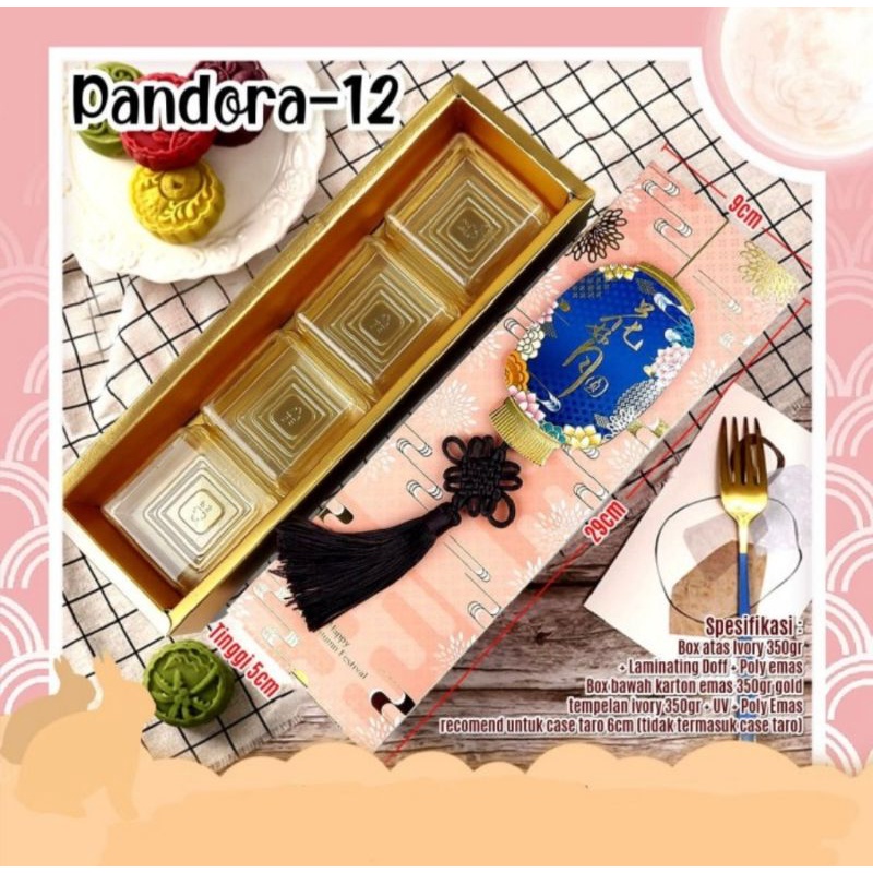 

Dus kue bulan box mooncake box pandora (2pc)