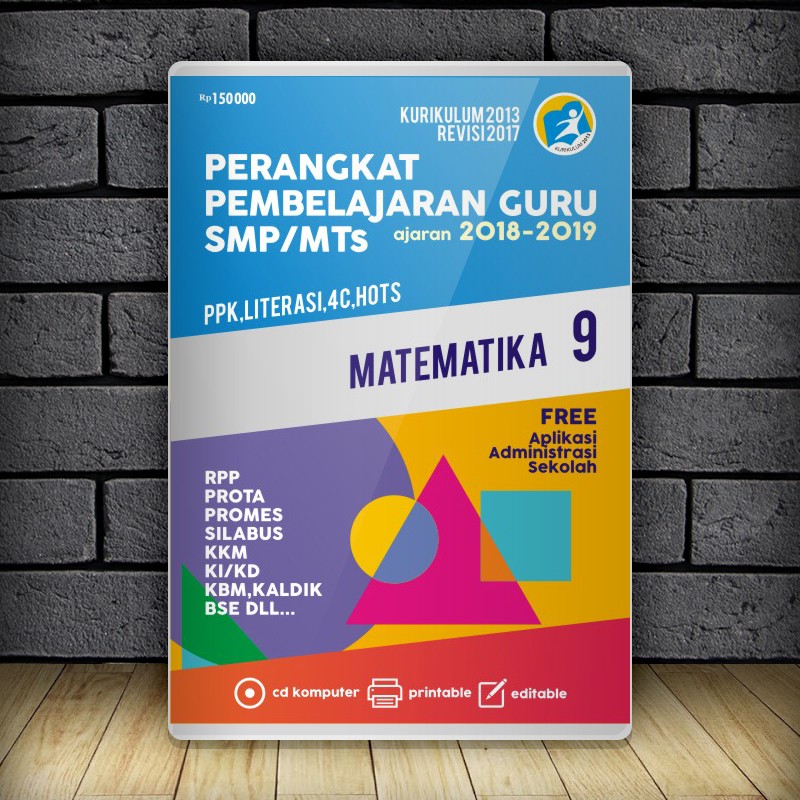 Rpp Matematika Smp Kelas 9 Kurikulum 2013 Revisi 2017 Shopee