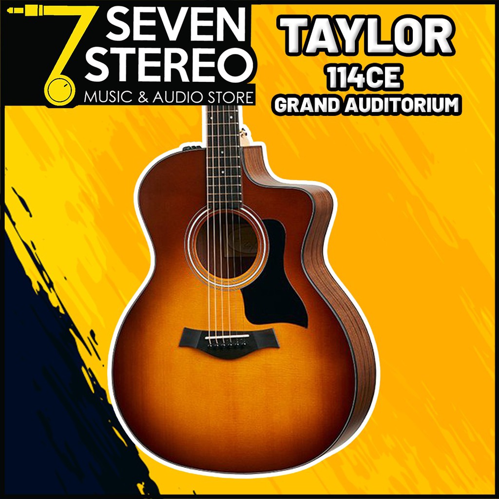 Taylor 114ce Grand Auditorium Acoustic Guitar with Bag Sunburst Top