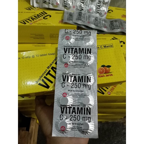 VITAMIN C 250 mg MERK IFI MURAH 1 STRIP ISI 10 TABLET ORIGINAL