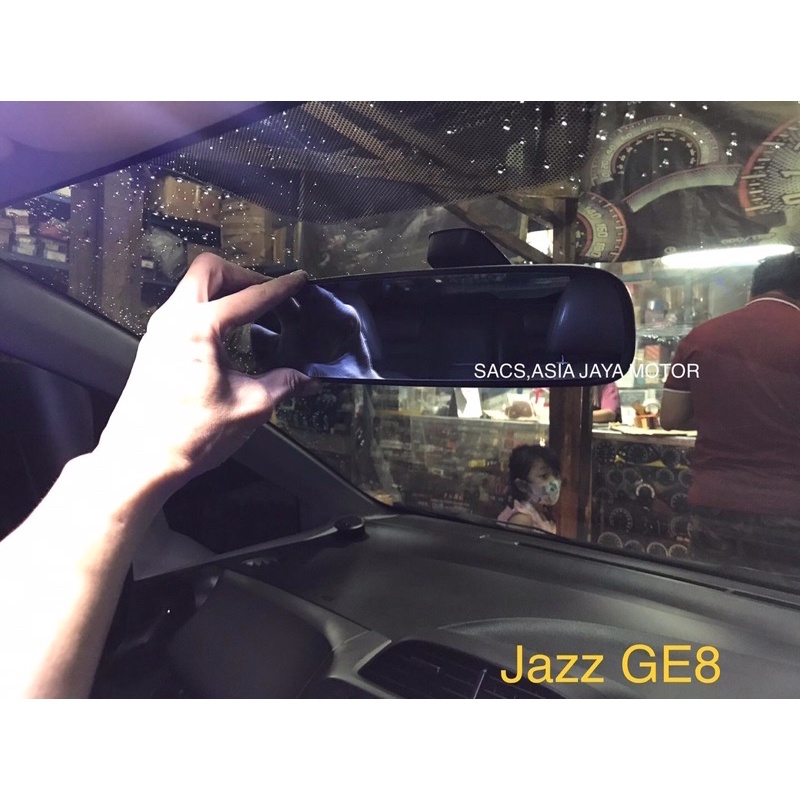 interior wide blue mirror Honda Jazz GE8
