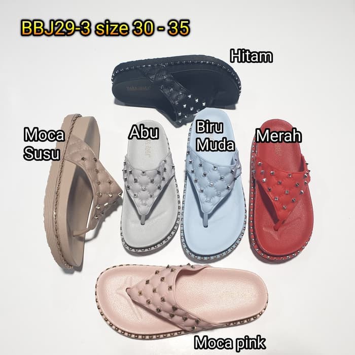 jelly sandal anak cewek sendal karet slide bara bara import BBJ29-3