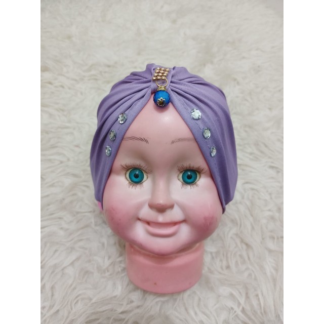 TURBAN BABY JALILAH / TURBAN ANAK PEREMPUAN BANDUL MUTIARA SWAROVSKI / HEADBAND BAYI / BANDANA BAYI TERBARU