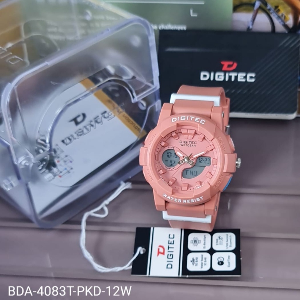 JAM TANGAN WANITA DIGITAL ANTI AIR DOUBLE TIME FREE BOX