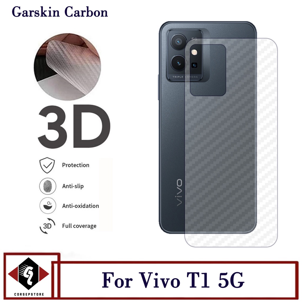 Promo Garskin Carbon Vivo T1 5G Skin Carbon Hydrogel Sticker Belakang Hp