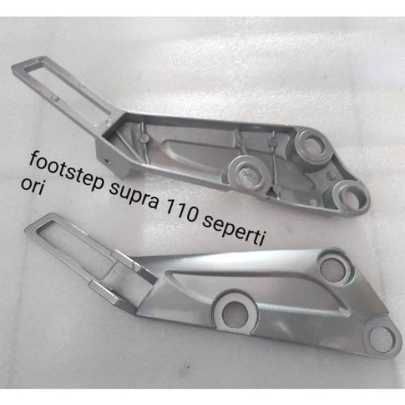 Power Postep Belakang Supra X,Supra fit Lama 110cc Power footstep pijakan kaki belakang supra 110 supra lama silver sepasang