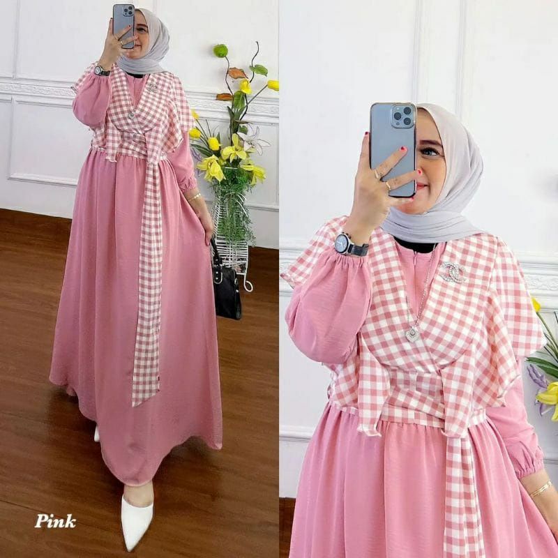 Nirina dress maxi gamis muslim fashion wanita