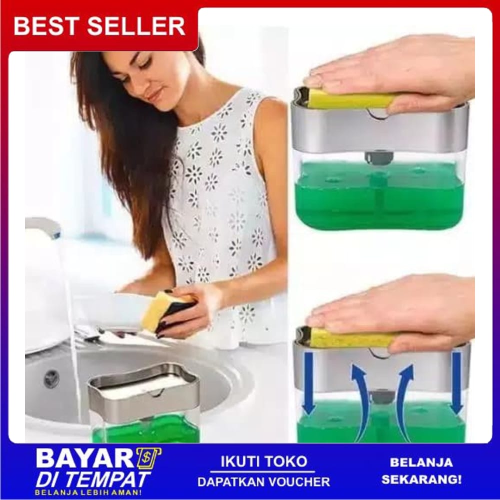 Soap Pump Holder Spons Dispenser Sabun untuk Peralatan Dapur Cuci Piring FF