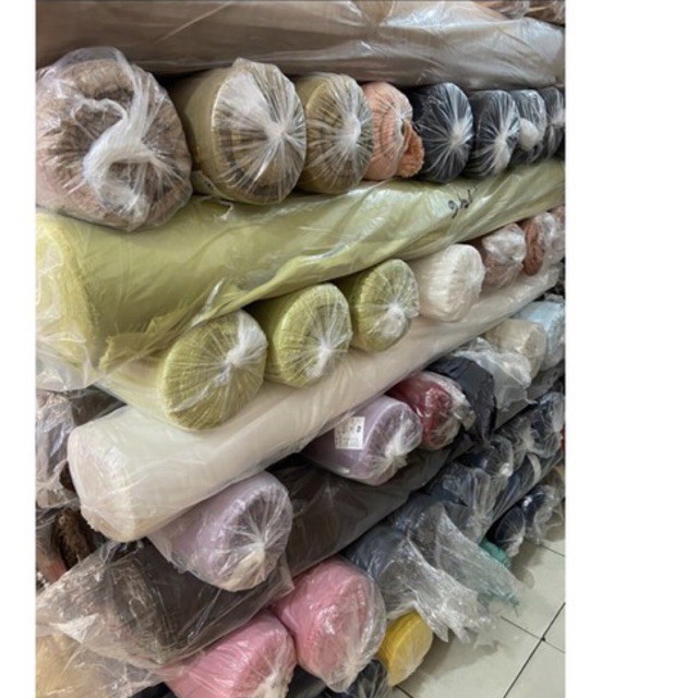 Katun rayon polos/ Rayon/ Bahan Rayon/ Kain Rayon/ Kain katun/ Kain bahan