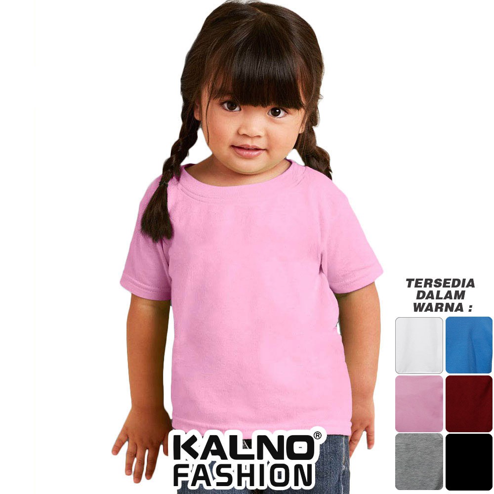 Baju Anak POLOS 003 - Anak Anak Umur 1 - 5 Tahun Ukuran SML Bahan Katun Polyester