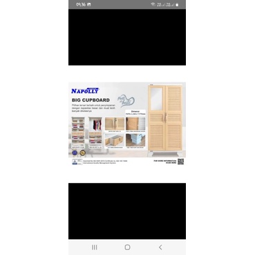 Lemari Napolly BCR Copas BCR.3D 8577 G.LCK Gantung Napoly