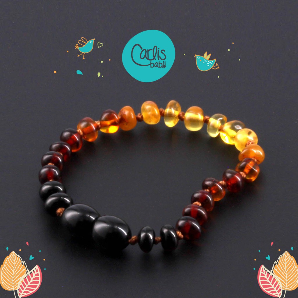 CE152 Gelang Amber Tumbuh Gigi Bayi By Carlis Baby