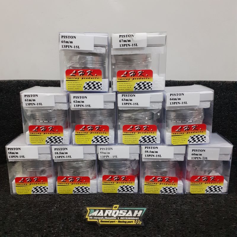 Piston LHK Pin 13 54 55 56 56.5 57 57.5 58 58.5 59 59.5 60 61 62 63 64 65 66 67 set ring piston marqsah-1